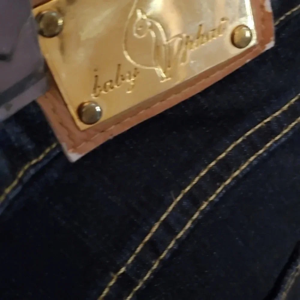 Baby Phat Y2K Bootcut Jeans Size 20 Plus Size Dark Wash Logo Pocket Denim